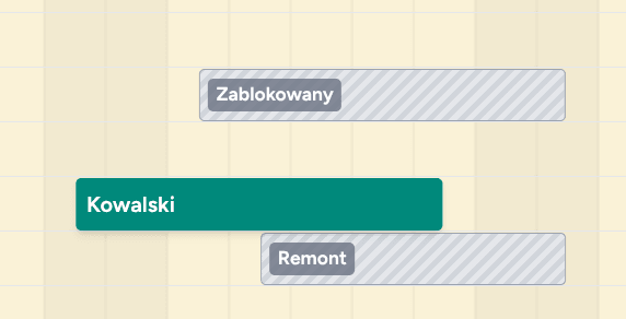 Blokowanie pokoju w grafiku